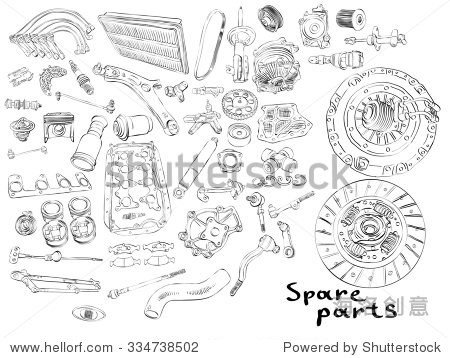 大的画汽车备件