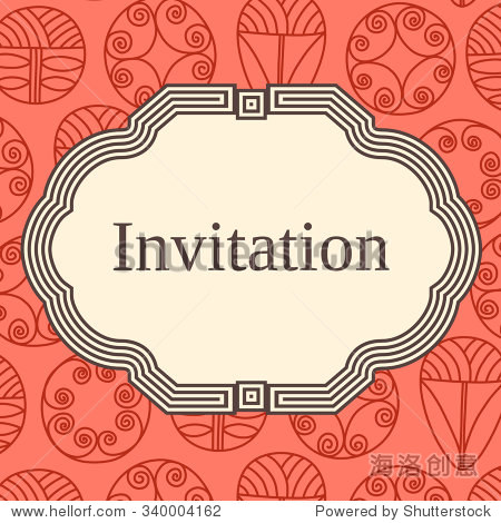 invitation, wedding or greeting card template.