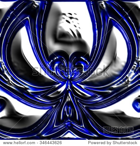 an abstract neon blue texture with glowing edges - 图片素材