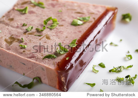 liver pate on plate made from pork and deer meat