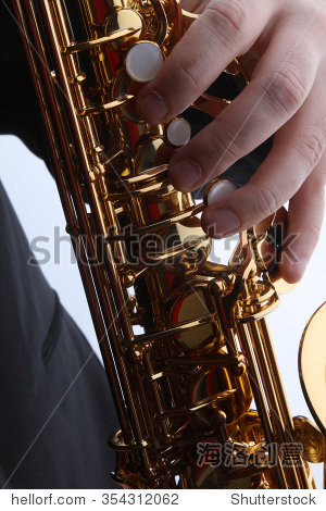 musical instruments - saxophone - valves and tubes - shiny gold