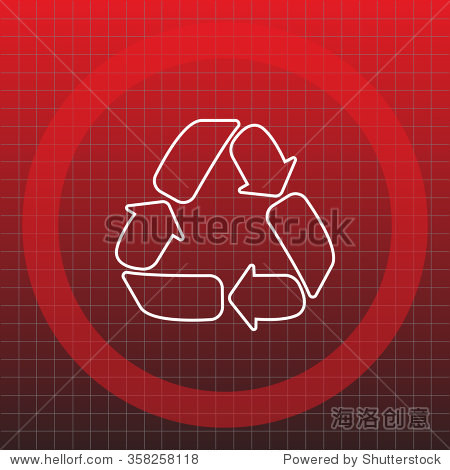 recycle sign isolated (line icon) - 图片素材 - 站酷海洛plus正版