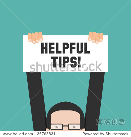 hand holding banner - helpful tips - 站酷海洛正版图片, 视频