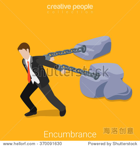 life encumbrance tie drag concept.