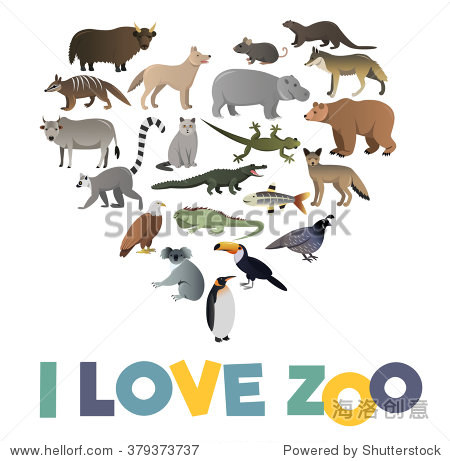vector poster with animals images