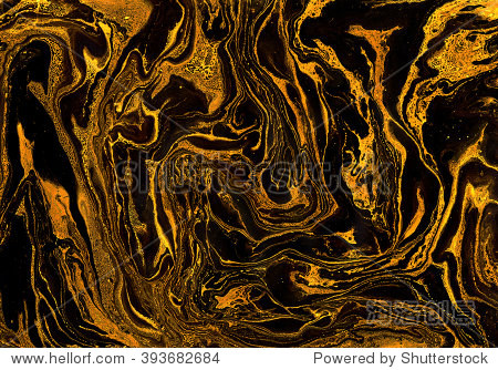 und. Mineral texture. Golden waves. Mixed ink.