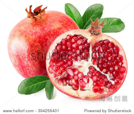 pomegranates isolated on the white background