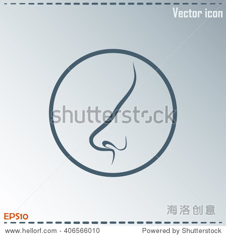 human nose vector isolated