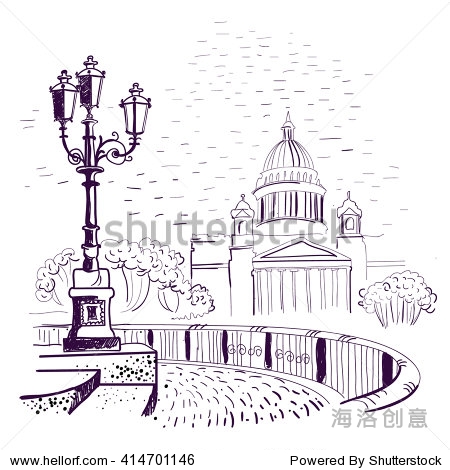 圣彼得堡简笔画教堂简笔画圣彼得堡手绘大教堂简笔画俄罗斯圣彼得堡简