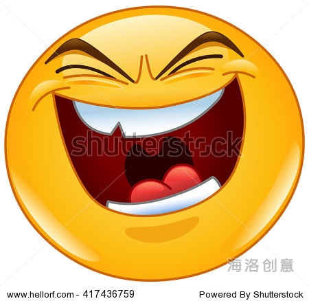 emoticon with evil laugh