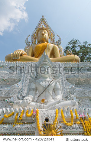 beautiful big buddha in thailand,sakon nakhon temple(wat praput
