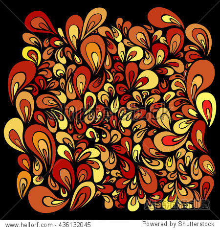 abstract design warm colors drops elements.