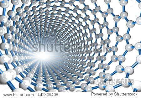 nanotube blue bonds silver atoms
