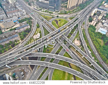 aerial photography bird-eye view of city viaduct