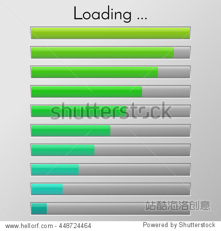 progress of downloading or uploading.