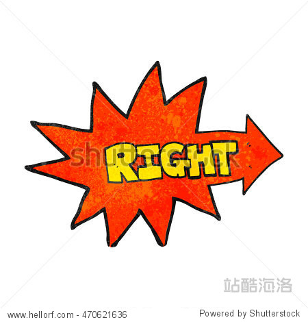 freehand drawn texture cartoon right symbol pointing - 图片素材