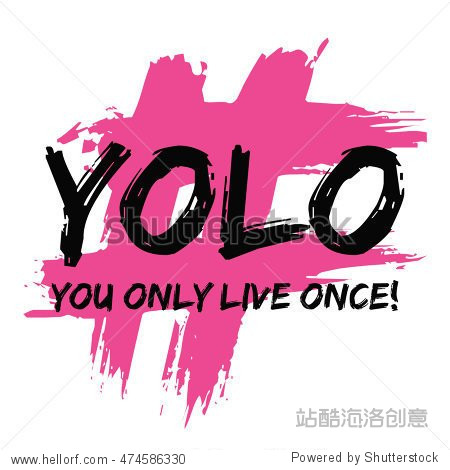 yoloyouonlyliveoncebrushletteringvectorillustrationdesign