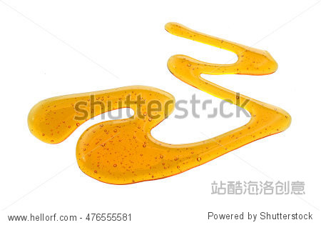 splash of honey isolated on white background - 图片素材 - 站酷
