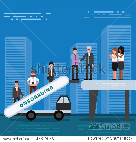 employees onboarding concept.