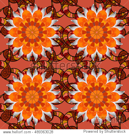 mandala pattern in pink, turquoise, yellow and pale orange on