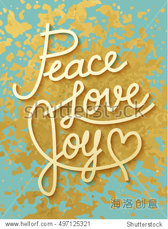 style christmas greeting card with wishes of peace love and joy
