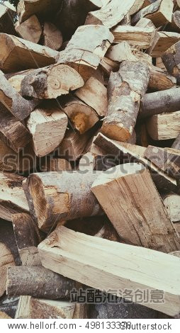 chopped wood stack background - 图片素材 - 站酷海洛plus正版图片