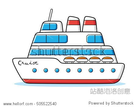 cruise ship isolated