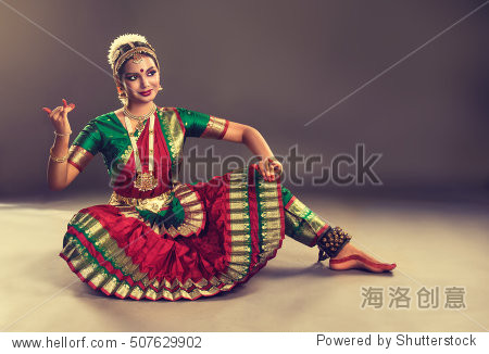 beautiful indian girl dancer of indian classical d