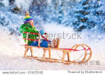 fir trees sleighsleigh图片go sleddingwinter car for kidssleigh