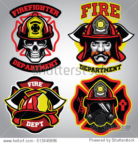 firefighter badge set - 站酷海洛正版图片, 视频, 音乐素材交易平台