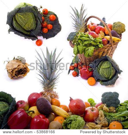 set of fresh fruits and vegetables - 站酷海洛正版图片, 视频