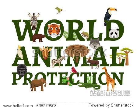 poster with title illustrating protection of wild world animal
