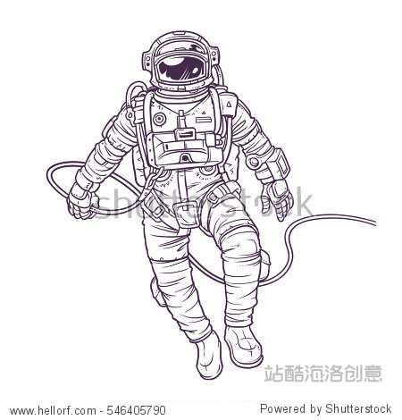 vector illustration cosmonaut