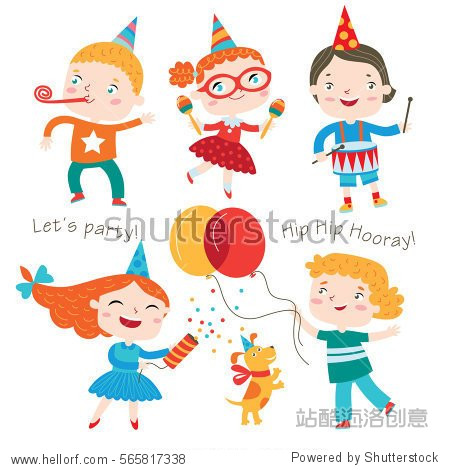 children having fun at birthday party.