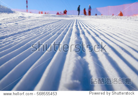 A ski track set in the Callaghan Valley - sport active photo with space for your montage - Illustration picture for winter olympic game in pyeongchang 2018