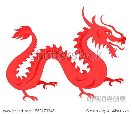 hand drawn ruddy chinese symbol reptilian traits