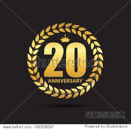 template logo 20 years anniversary illustration - 图片素材