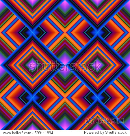 colorful bright seamless pattern of rhombuses stripe