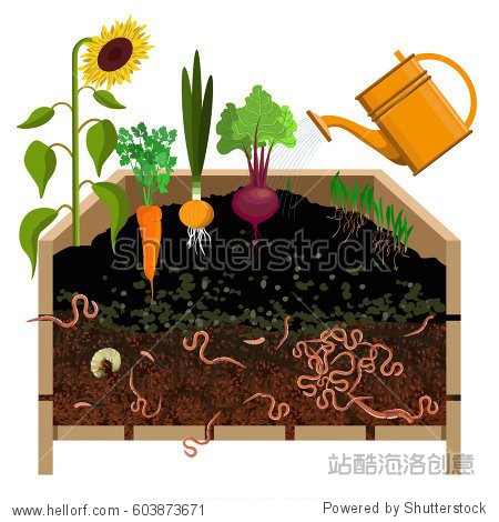 compost pile. vector illustration