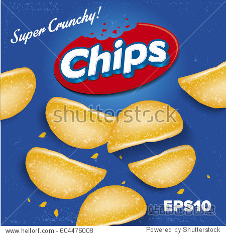 potato chips. package design. logo design