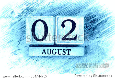 august 2th calendar - 图片素材 - 站酷海洛plus正版图片, 视频