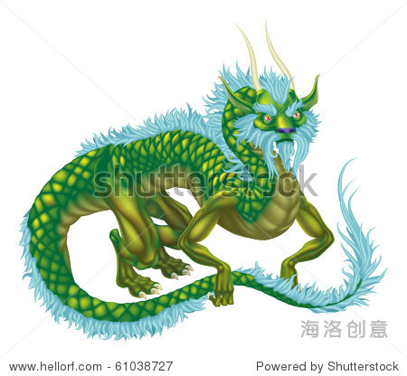 an illustration of an oriental style dragon