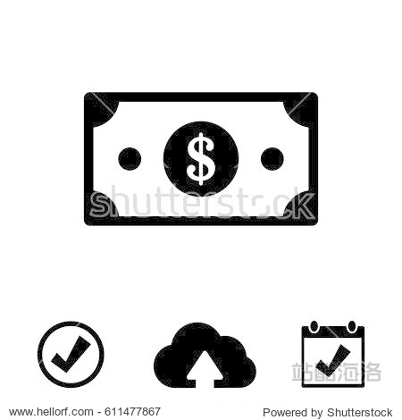 money icon, vector illustration. flat design eps 10