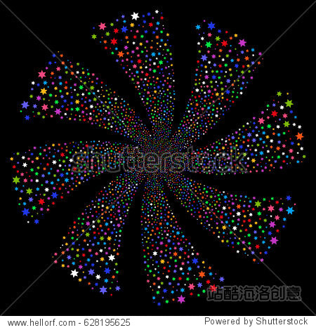 fireworks star fireworks swirl rotation.