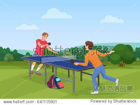 table tennis卡通图片