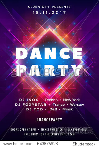 Dance party poster vector background template with particles lines highlight and modern geometric shapes in pink and blue colors. Music event flyer or banner
abstract Dance party poster vector background template with particles lines highlight and modern geometric shapes in pink and blue colors. Music event flyer or banner
abstract