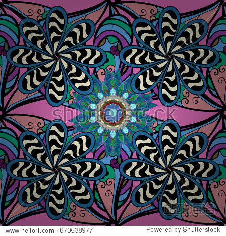 multicolo elegant little flowers and funny bugs on a background