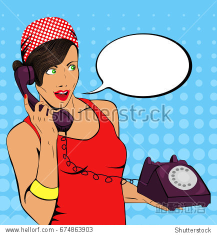 a young girl gossips on the phone.