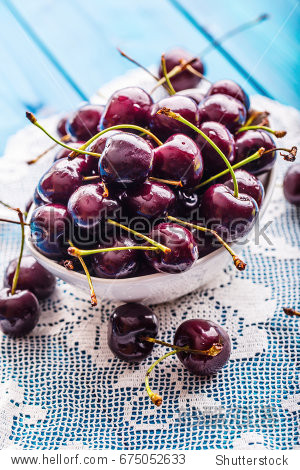 cherries. fresh sweet cherries.