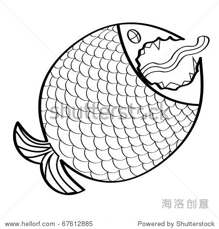 非洲肺鱼简笔画图片